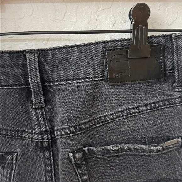 G-Star Raw 3301 High Rise Black Boyfriend Shorts Denim US 24 - Picture 7 of 8